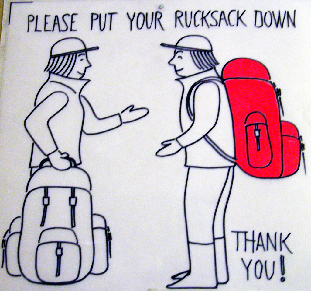rucksack sign